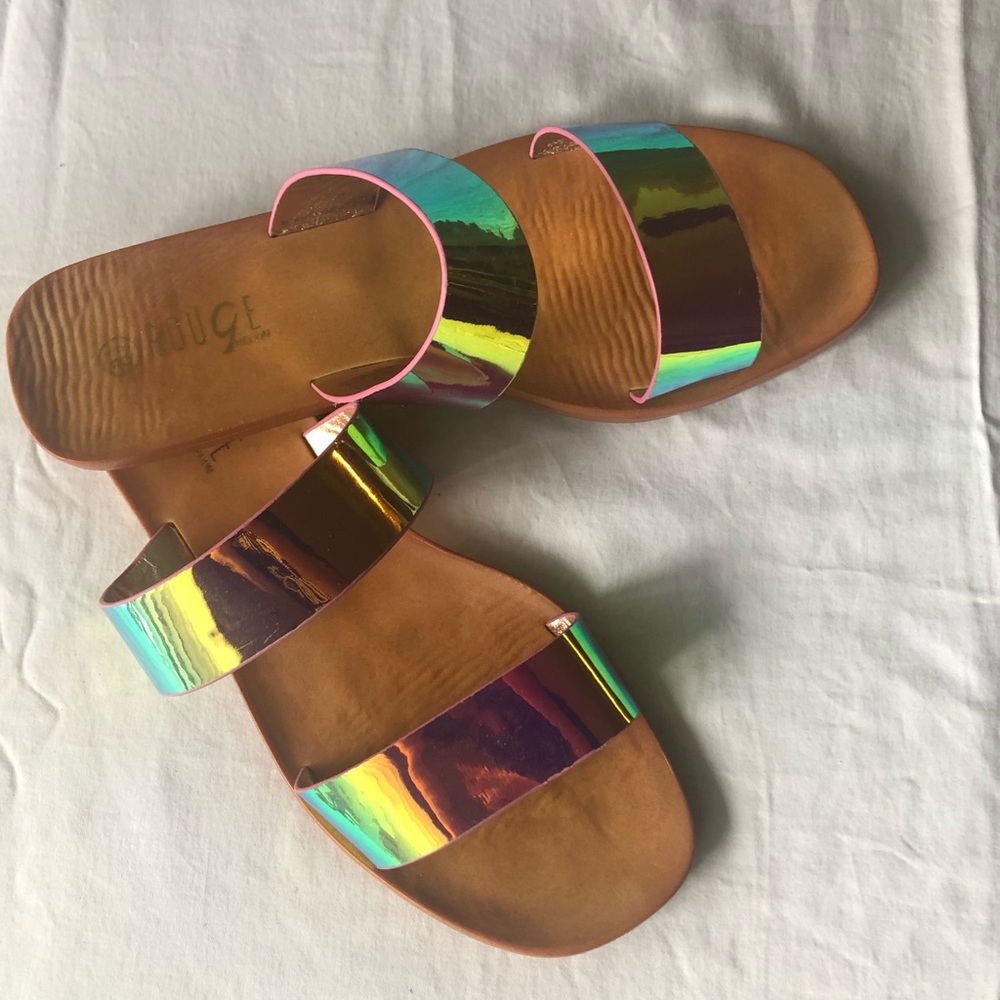 Rouge Metallic Rainbow Sandal